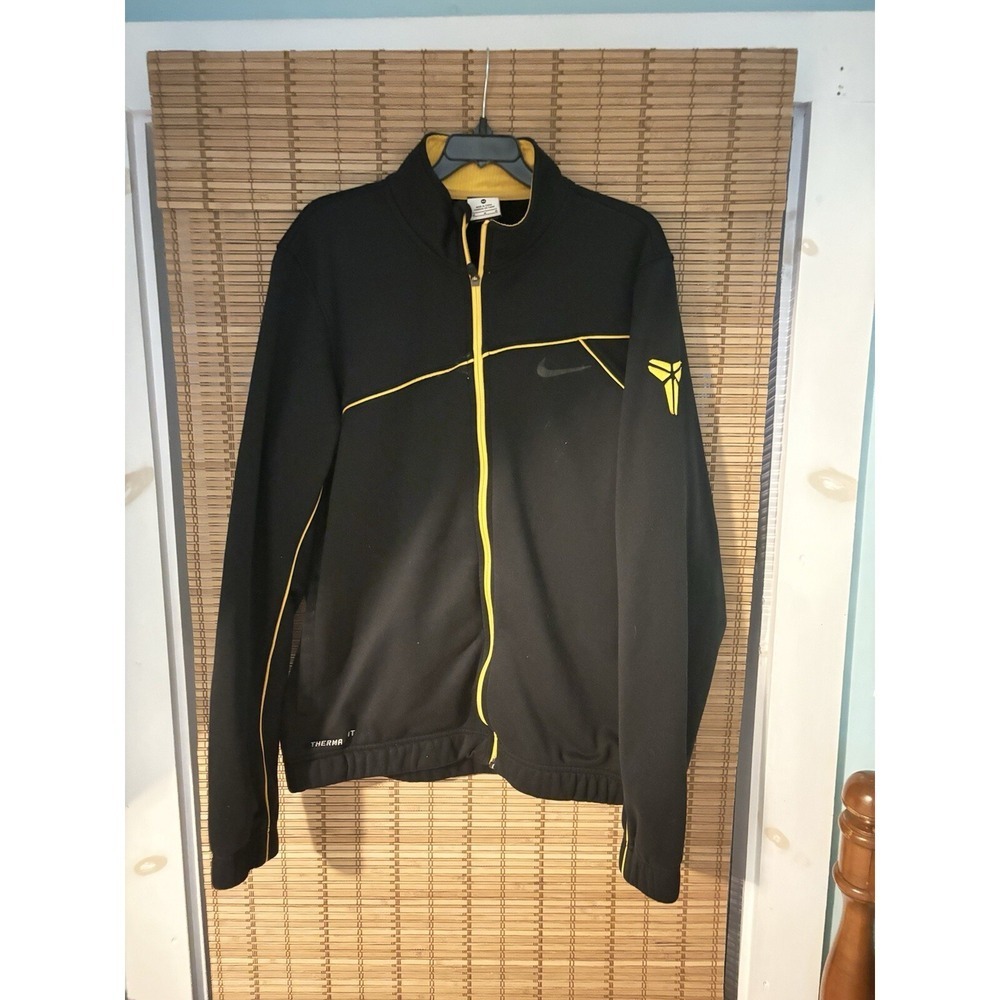 Nike Therma Fit Kobe Bryant Mamba Microfiber Zip Up Mens M Black And Orange